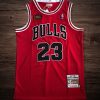 Men's Chicago Bulls 1997-98 Finals #23 Michael Jordan Jersey Red