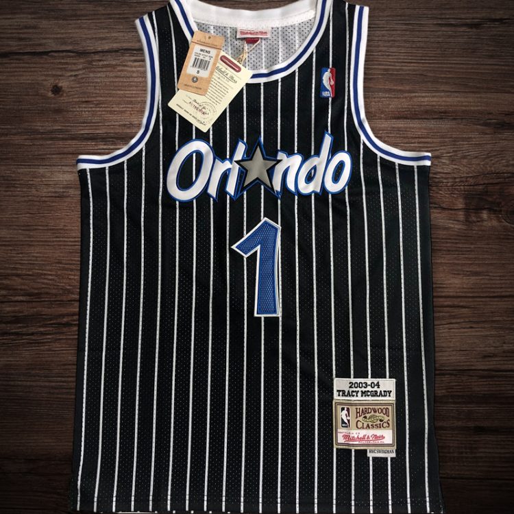 Men's Orlando Magic2003-04 #1 Tracy McGrady Jersey Black