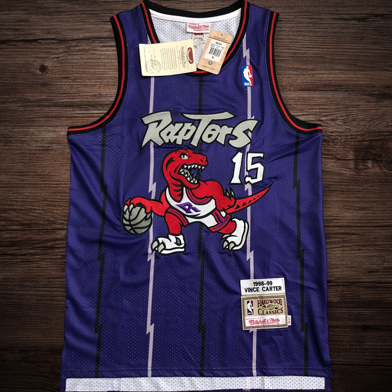 Men's Toronto Raptors 1998-99 #15 Vince Carter Jersey Purple