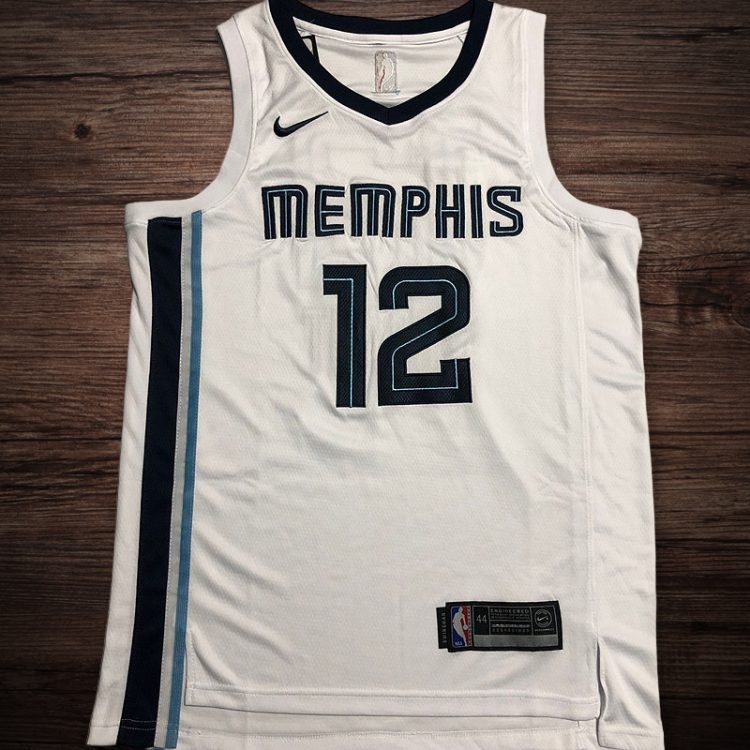Men's Memphis Grizzlies 2023 #12 Mornat White Jersey