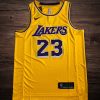 Men's Los Angeles Lakers #23 James Yellow jersey