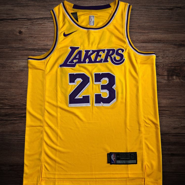 Men's Los Angeles Lakers #23 James Yellow jersey