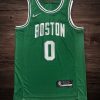 Men's Boston Celtics 75th anniversary #0 Tatum Jersey Green All Stitched