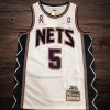 Men's Brooklyn Nets 2006/07 #5 Jason Kidd White Jersey