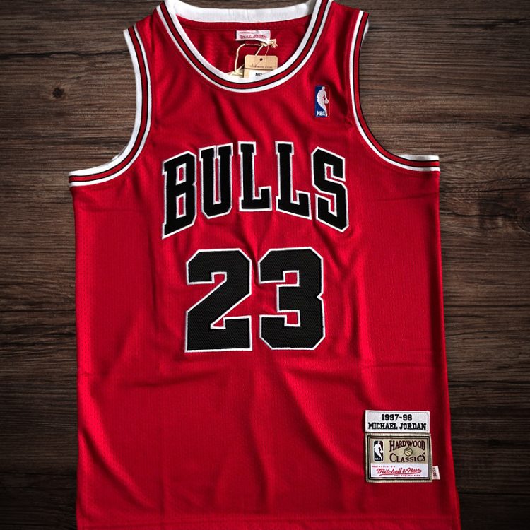 Men's Chicago Bulls 1997-98 #23 Michael Jordan Jersey