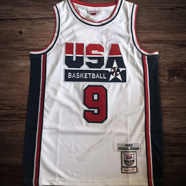 Men's #9 Jordan USA Basketball 1992 Olympics Jersey