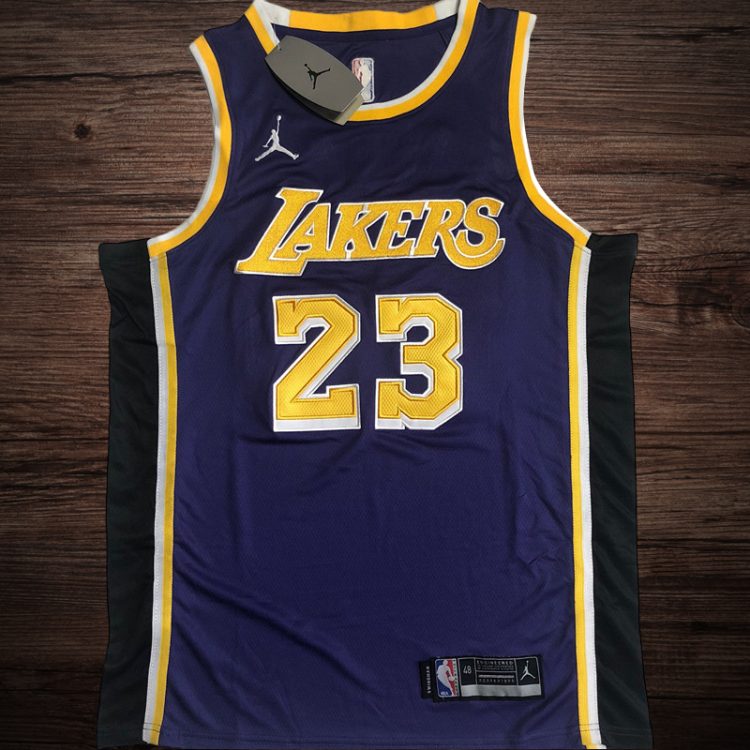 Men's Los Angeles Lakers #23 Lebron James Retro Jersey in purple