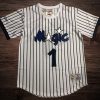Men's Orlando Magic #1 McGrady White Stripe Short Sleeve Jersey