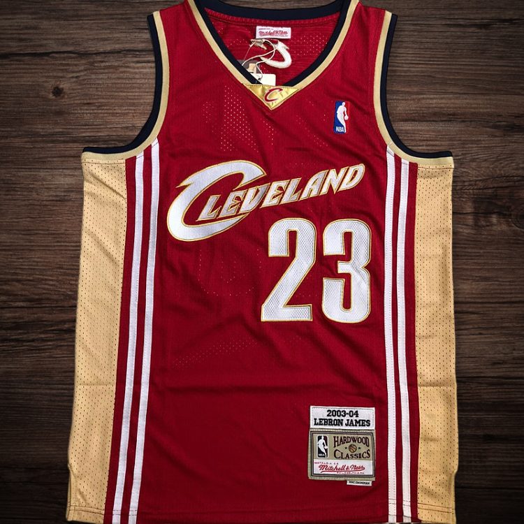 Men's Cavaliers 2003-04 #23 James Red Jersey