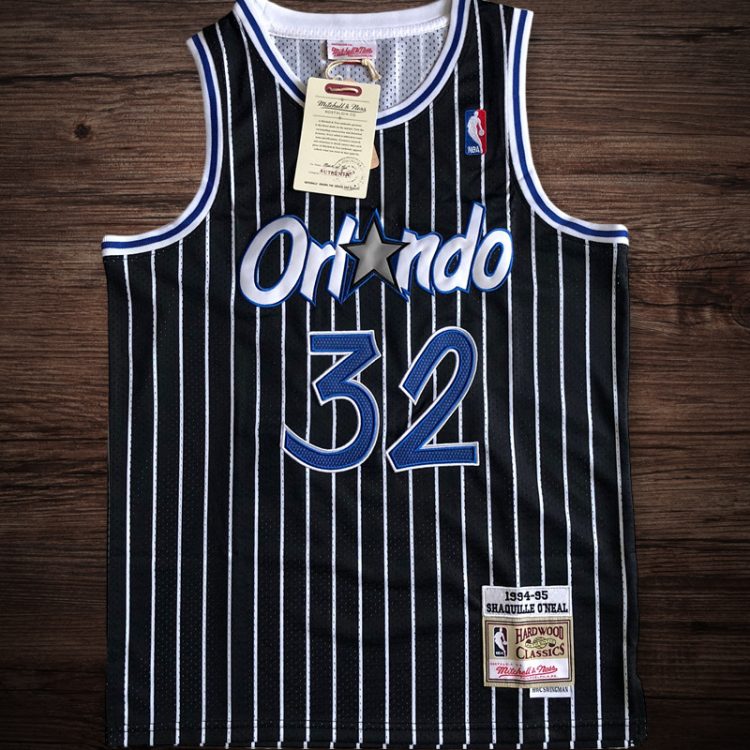 Men's Orlando Magic 1994-95 #32 Shaquille O'neal Jersey Black