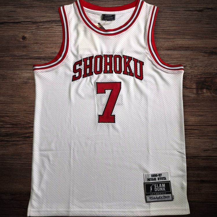 Men's 1996-97 Slam Dunk Shohoku #7 white jersey
