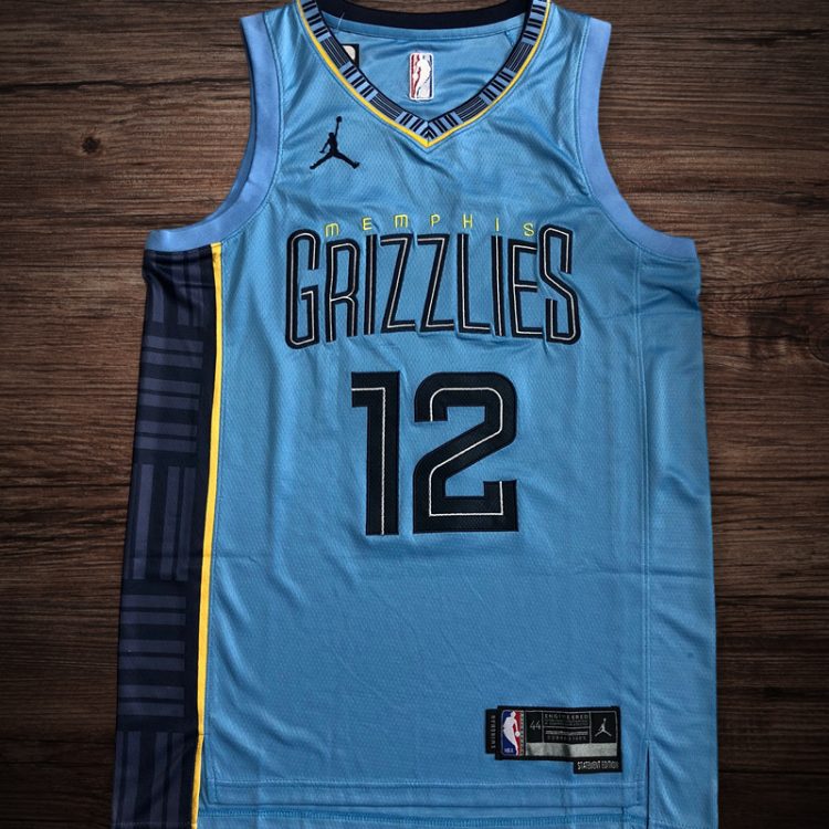 Men's Memphis Grizzlies 2023 #12 Morant Blue Jersey