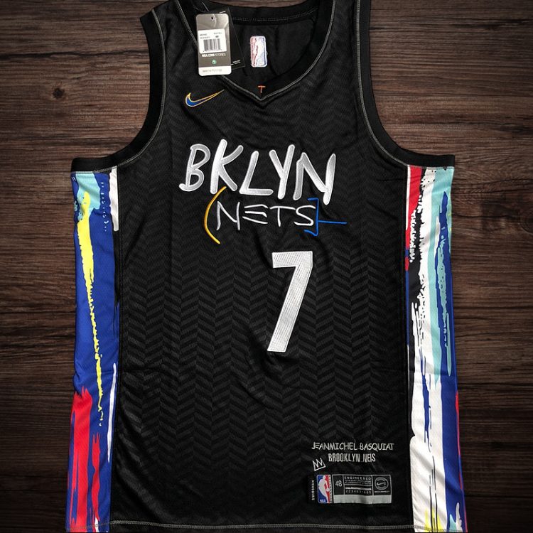 Men's Brooklyn Nets City Edition #7 Durant Jersey Black