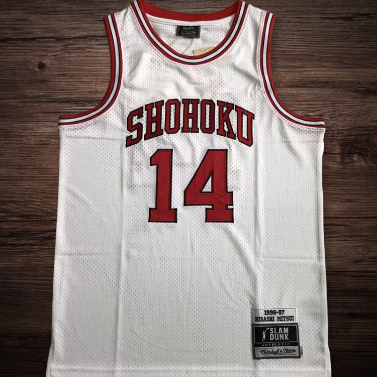 Men's Slam Dunk Shohoku #14 white jersey