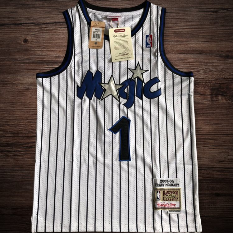 Men's Orlando Magic2003-04 #1 Tracy McGrady Jersey White