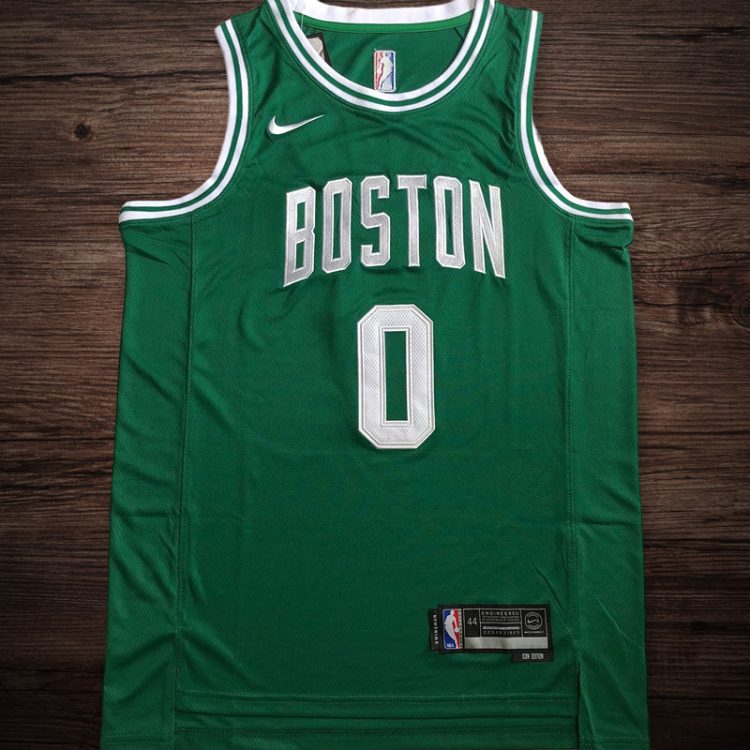 Men's Boston Celtics #0 Tatum Green Jersey