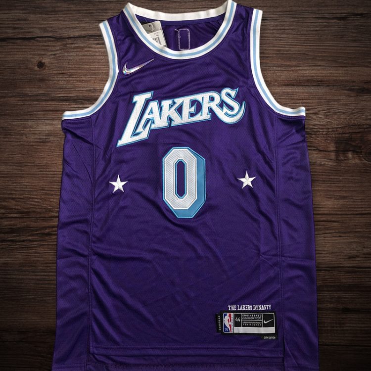Men's Los Angeles Lakers 75th anniversary #0 Westbrook Jersey