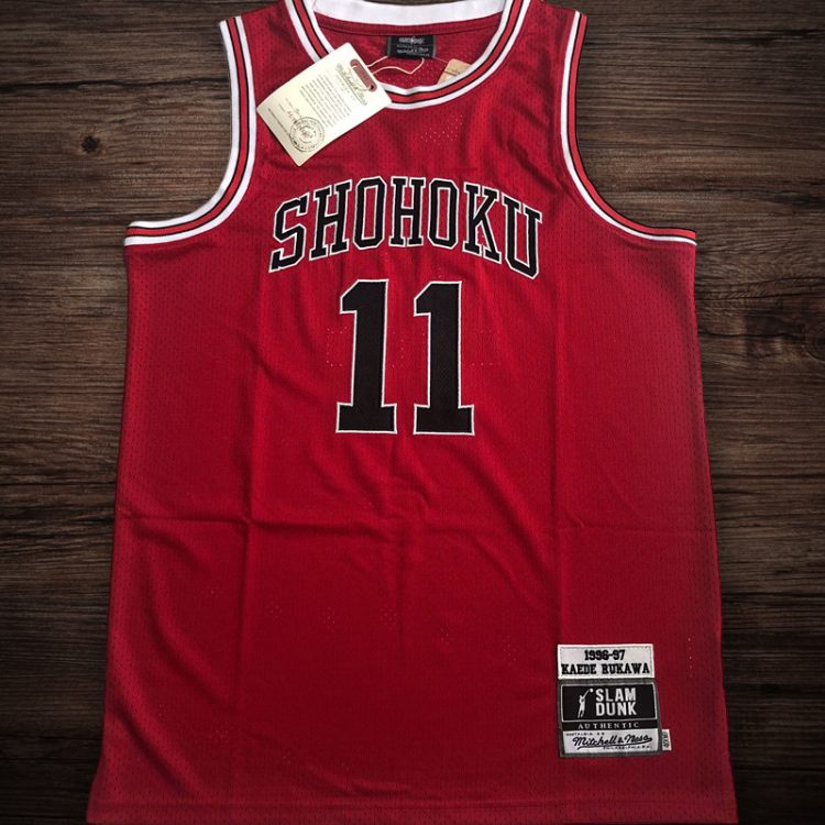 Men's Slam Dunk 1996/97 #11 Rukawa Red Jersey