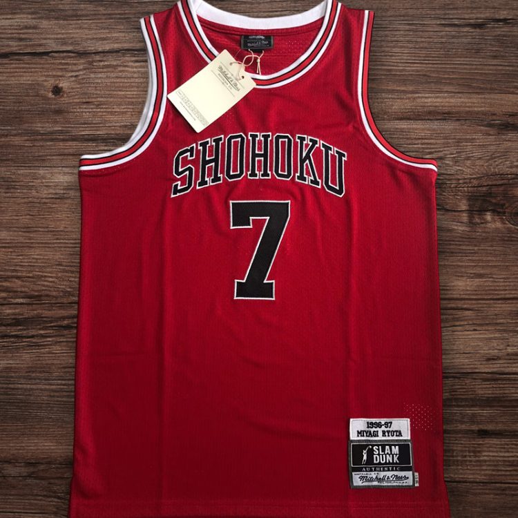 Men's Slam Dunk 1996/97 #7 Miyagi Ryota Red Jersey