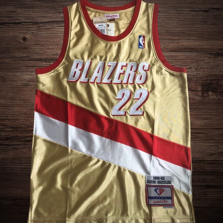 Men's Portland Trail Blazers 1991/92 #22 Clyde Drexler Jersey