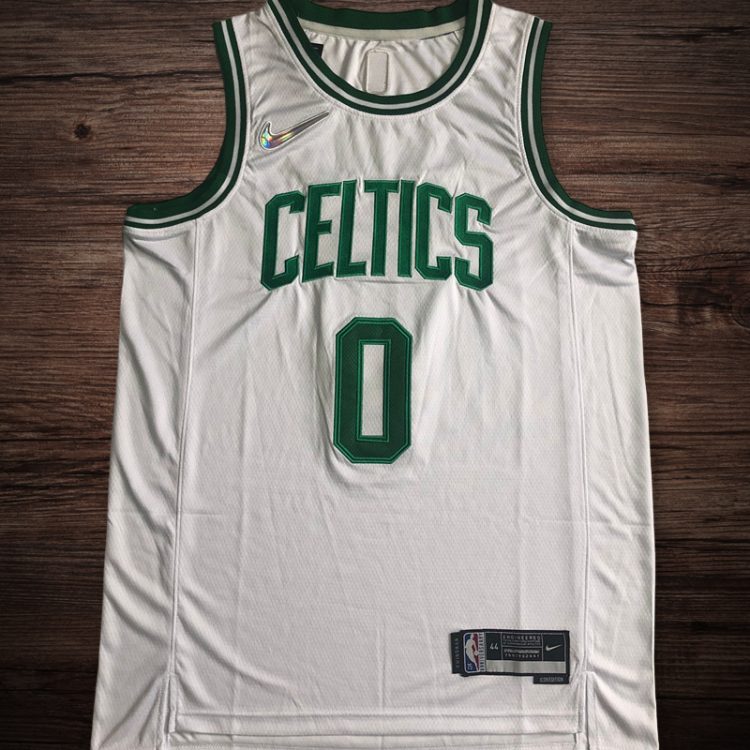 Men's Boston Celtics 75th anniversary #0 Tatum Jersey White All Stitched