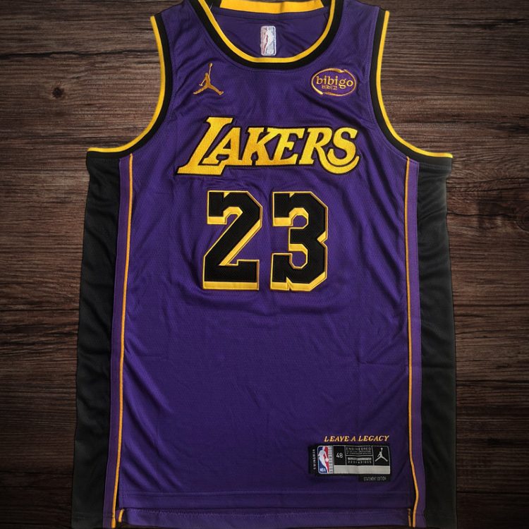 Men's Los Angeles Lakers #23 James Purple Jersey