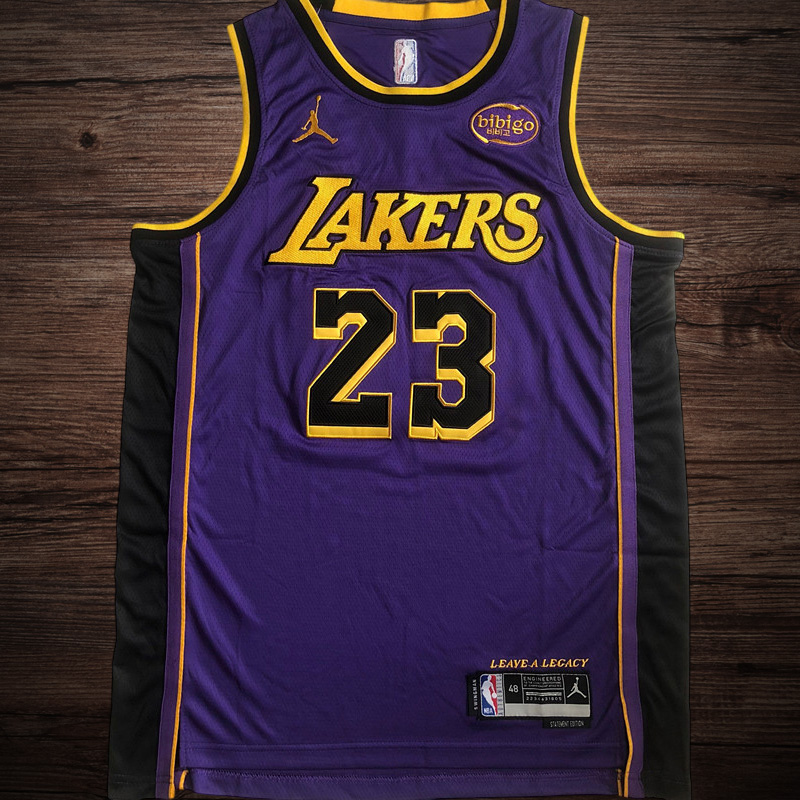 Men's Los Angeles Lakers #23 James Purple Jersey