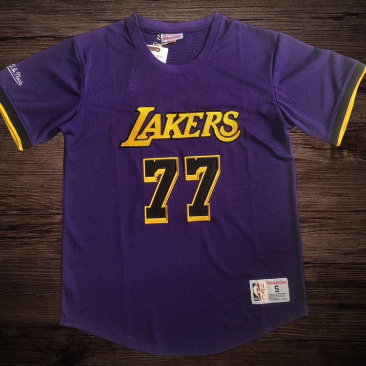 Men's Los Angeles Lakers #77 Doncic Short Sleeve Jersey