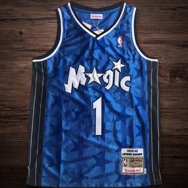 Men's Orlando Magic 1994-95 #1 Hardaway BLue jersey