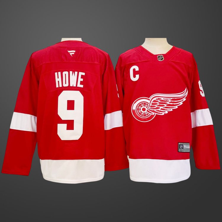 #9 Gordie Howe Detroit Red Wings Red Jersey