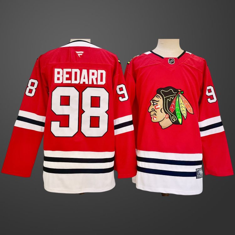 #98 Connor Bedard Chicago Blackhawks Jersey
