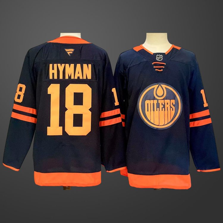 #18 Zach Hyman 2021-22 Edmonton Oilers Jersey
