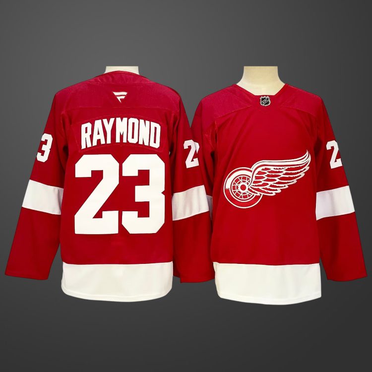 #23 Lucas Raymond Detroit Red Wings Jersey