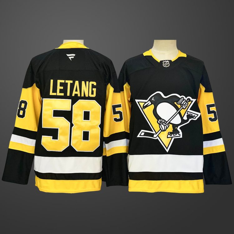 #58 Kris Letang Pittsburgh Penguins Jersey