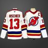 New Jersey Devils #13 Nico Hischier White Jeresy