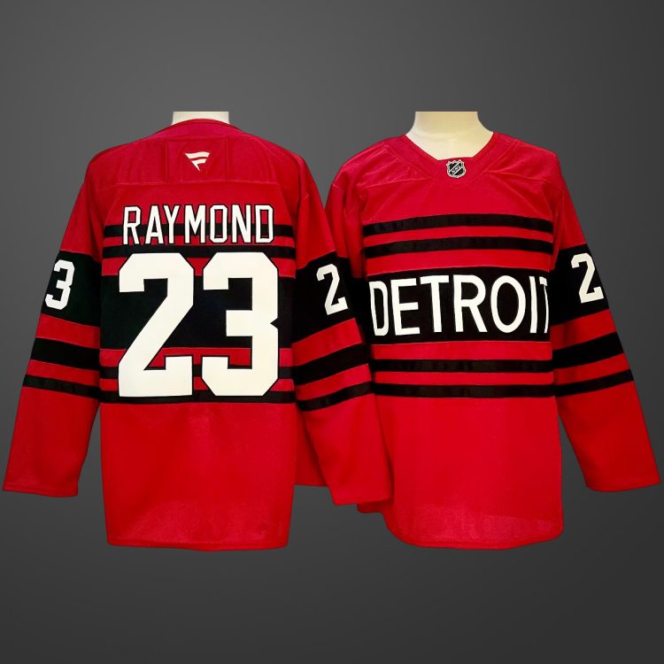 #23 Lucas Raymond Detroit Red Wings Jersey