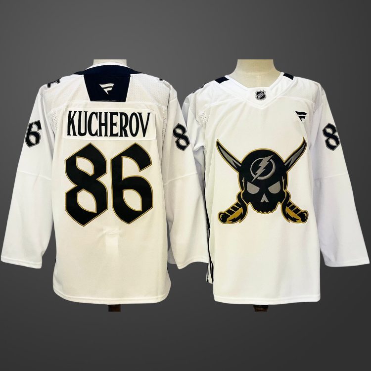 Tampa Bay Lightning #86 Nikita Kucherov White Jersey