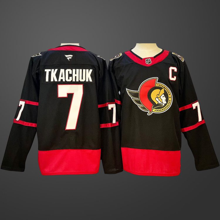 #7 Brady Tkachuk Black Ottawa Senators Jersey