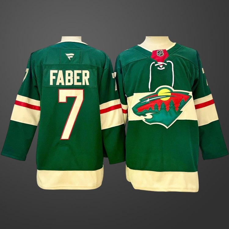 #7 Brock Faber Minnesota Wild Jersey