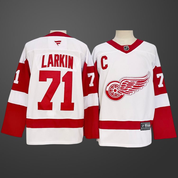 #71 Dylan Larkin Detroit Red Wings White Jersey