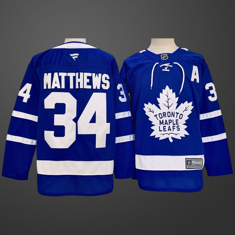 #34 Auston Matthews Toronto Maple Leafs Jersey Blue