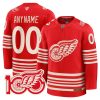 Custom Detroit Red Wings Centennial Stitched Jersey