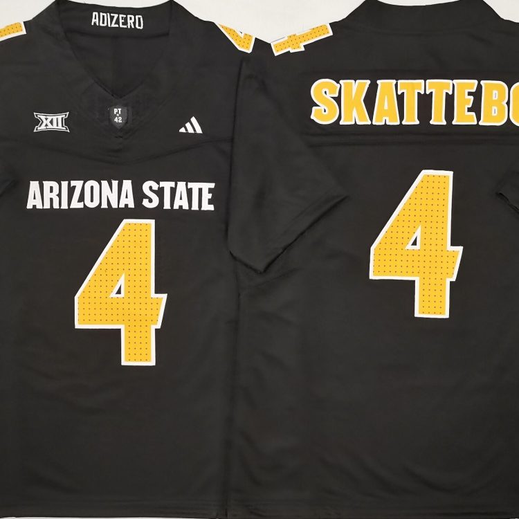Arizona Sun Devils Black #4 SKATTEBO Stitched Jersey