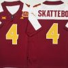 Arizona Sun Devils Red White #4 SKATTEBO Stitched Jersey