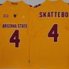 Arizona Sun Devils Yellow #4 SKATTEBO Stitched Jersey