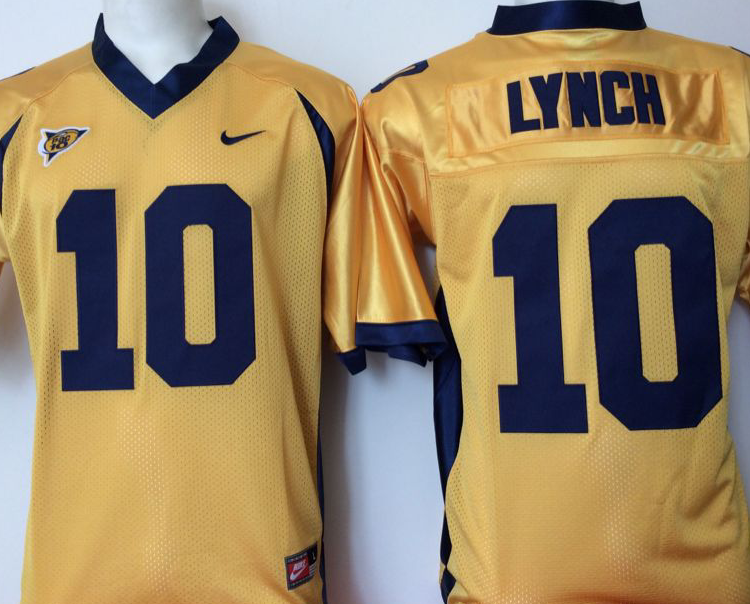 California Golden Bears Yellow #10 LYNCH Stitched Jersey