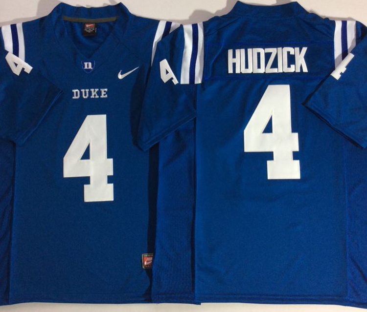 Duke Blue Devils Blue #4 HUDZICK Stitched Jersey