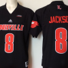Louisville Cardinals Black #8 Jackson Stitched Jersey