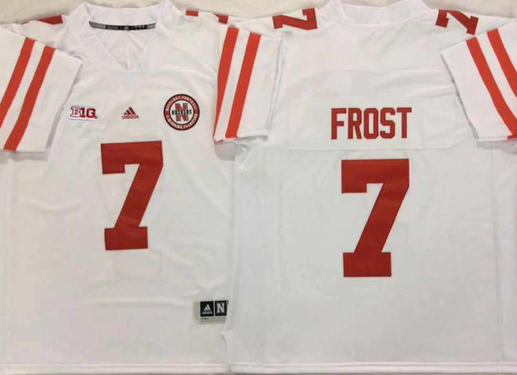 Nebraska Huskers White #7 FROST Stitched Jersey