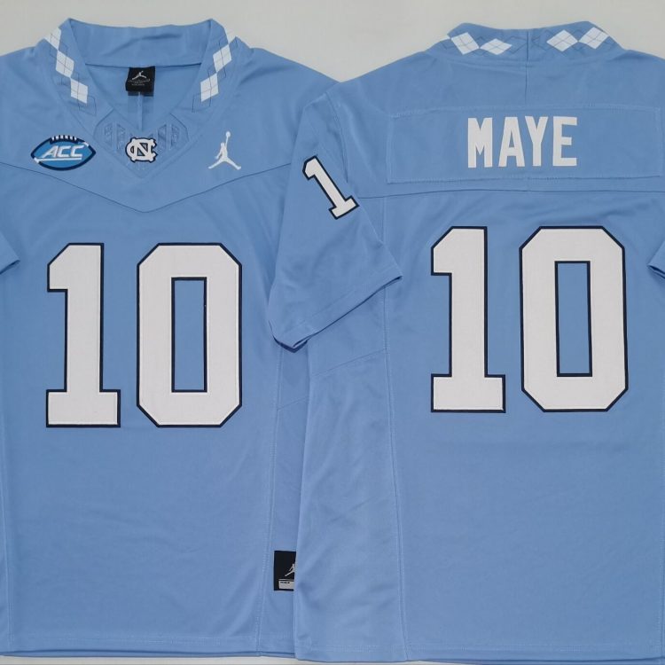 North Carolina Tar Heels Blue #10 MAYE Stitched Jersey